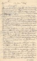 Minuta de carta Vicente Pinheiro Lobo Machado de Melo e Almada 