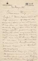 Minuta de carta de Vicente Pinheiro Lobo Machado de Melo e Almada