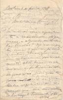 Minuta de carta de Vicente Pinheiro Lobo Machado de Melo e Almada