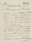 Minuta de carta de Vicente Pinheiro Lobo Machado de Melo e Almada