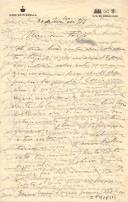 Minuta de carta de Vicente Pinheiro Lobo Machado de Melo e Almada