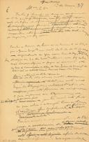 Minuta de carta de Vicente Pinheiro Lobo Machado de Melo e Almada 