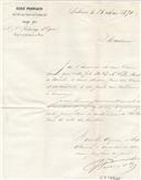 Carta e Recibo da Escola Franceza
