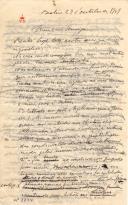 Minuta de carta de Vicente Pinheiro Lobo Machado de Melo e Almada 
