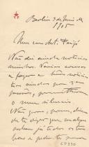 Minuta de carta de Vicente Pinheiro Lobo Machado de Melo e Almada