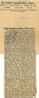 Max Karfunkel´s Nachrichten-Bureau Argus