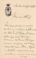 Minuta de carta de Vicente Pinheiro Lobo Machado de Melo e Almada