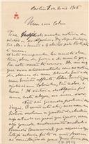 Minuta de carta de Vicente Pinheiro Lobo Machado de Melo e Almada