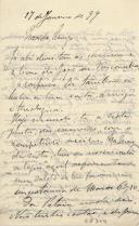 Minuta de carta de Vicente Pinheiro Lobo Machado de Melo e Almada