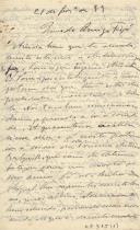 Minuta de carta de Vicente Pinheiro Lobo Machado de Melo e Almada