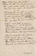 Manuscrito do poema "À Itália" de Antero Quental