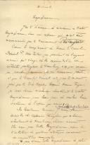 Minuta de carta de Vicente Pinheiro Lobo Machado de Melo e Almada para W. H. Oswald