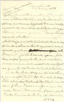 Minuta de carta de Vicente Pinheiro Lobo Machado de Melo e Almada