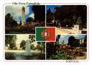 Aspectos dos jardins e estátua de D. Maria II