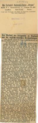 Max Karfunkel´s Nachrichten-Bureau Argus
