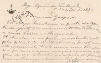 Cópia de carta enviada de Vicente