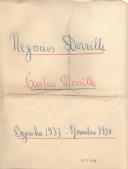 Negócios Dorville. Cartas Dorville. Dezembro 1933-Novembro de 1934