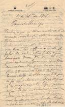 Minuta de carta de Vicente Pinheiro Lobo Machado de Melo e Almada