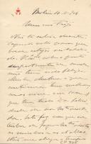 Minuta de carta de Vicente Pinheiro Lobo Machado de Melo e Almada
