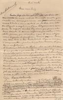 Minuta de carta de Vicente Pinheiro Lobo Machado de Melo e Almada 