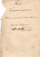 V Appendice. Correspondencia particular relativa à questão dos Credores Allemães