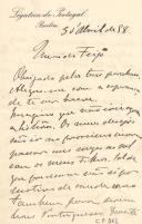 Minuta de carta de Vicente Pinheiro Lobo Machado de Melo e Almada