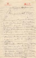 Minuta de carta de Vicente Pinheiro Lobo Machado de Melo e Almada