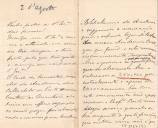 Minuta de carta de Vicente Pinheiro Lobo Machado de Melo e Almada