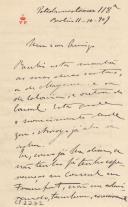 Minuta de carta de Vicente Pinheiro Lobo Machado de Melo e Almada 