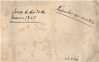 Soirée no dia 10-03-1905. Respostas aos convites