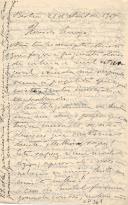 Minuta de carta de Vicente Pinheiro Lobo Machado de Melo e Almada