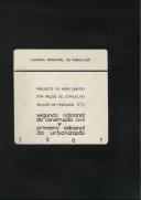 Projecto do novo edifício dos Paços do Concelho, Tribunal da Justiça e Secção das Finanças, etc.- Segundo Adicional da construção civil e Primeiro Adicional da urbanização 1961. Câmara Municipal de Famalicão