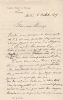 Minuta de carta de Vicente Pinheiro Lobo Machado de Melo e Almada 