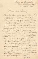 Minuta de carta de Vicente Pinheiro Lobo Machado de Melo e Almada