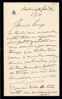 Minuta de carta de Vicente Pinheiro Lobo Machado de Melo e Almada