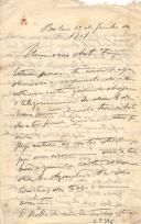 Minuta de carta de Vicente Pinheiro Lobo Machado de Melo e Almada