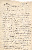 Minuta de carta de Vicente Pinheiro Lobo Machado de Melo e Almada