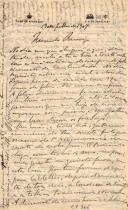 Minuta de carta de Vicente Pinheiro Lobo Machado de Melo e Almada