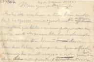 Minuta de carta de Vicente Pinheiro Lobo Machado de Melo e Almada