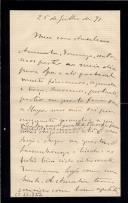 Minuta de carta de Vicente Pinheiro Lobo Machado de Melo e Almada 