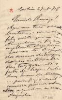 Minuta de carta de Vicente Pinheiro Lobo Machado de Melo e Almada