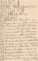Minuta de carta de Vicente Pinheiro Lobo Machado de Melo e Almada