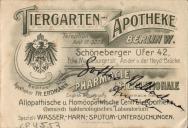 Receitas médicas e cartão de farmácia Tiergarten Apotheke