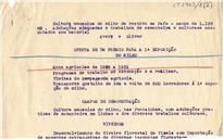 Oferta de um prémio para a 1ª exposição do milho