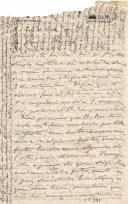 Minuta de carta de Vicente Pinheiro Lobo Machado de Melo e Almada