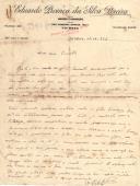 Ofício de Silva Pereira para 3º Visconde de Pindela