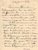 Minuta de carta Vicente Pinheiro Lobo Machado de Melo e Almada 