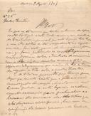 Minuta de carta de Vicente Pinheiro Lobo Machado de Melo e Almada