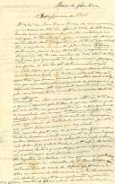 Minuta de carta de Vicente Pinheiro Lobo Machado de Melo e Almada 
