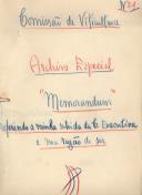 Comissão de Viticultura. Archivo Especial. "Memorandum" referindo a minha sahida da C. executiva e sua razão de ser. Nº 1